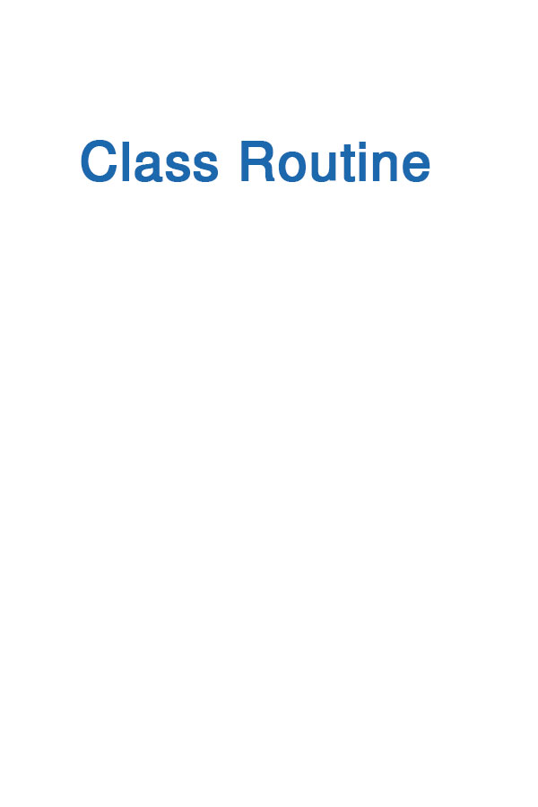 Class Routine Photo or PDF